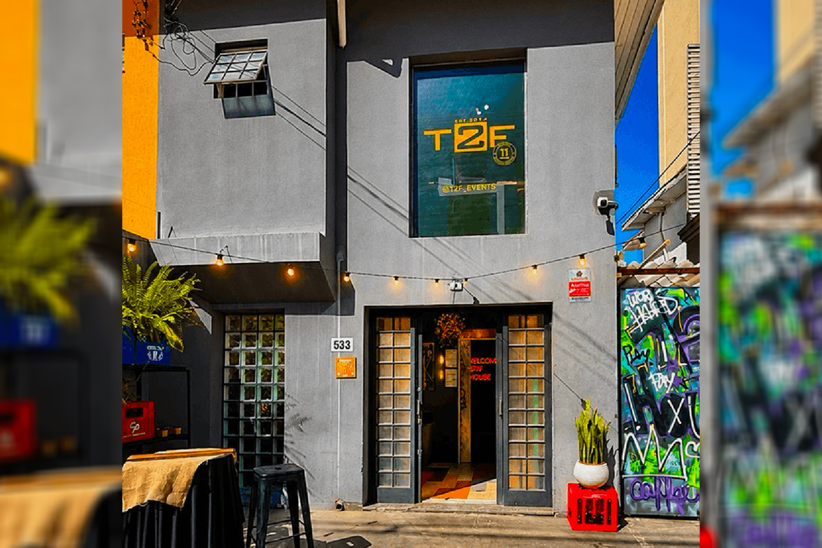 Fachada na Vila Olímpia